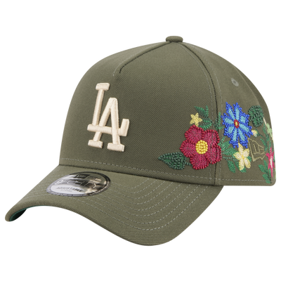 New Era Dodgers 9Forty A-Frame Floral Cap - OLIVE/OLIVE