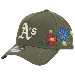 Adult - New Era A's 9Forty A-Frame Floral Cap - Olive/Olive