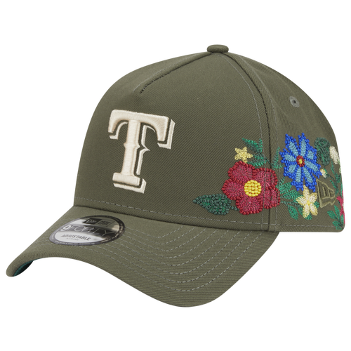 New Era Texas Rangers  Rangers 9forty A-frame Floral Cap In Green
