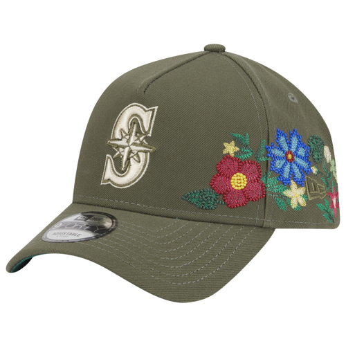 New Era Seattle Mariners  Mariners 9forty A-frame Floral Cap In Green