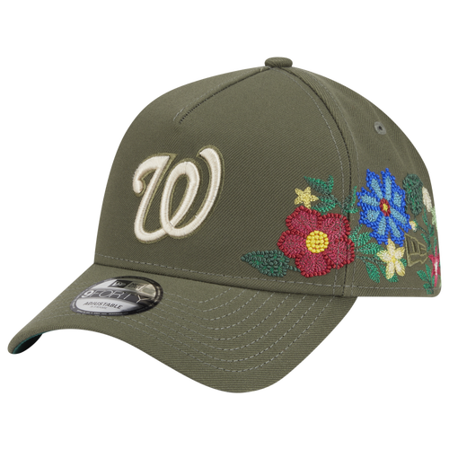 New Era Washington Nationals  Nationals 9forty A-frame Floral Cap In Green