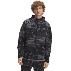 Men's - Under Armour Unstoppable Fleece Camo F/Z - Black/Black