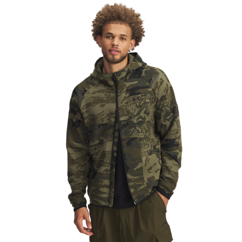 Under Armour Unstoppable Fleece Camo F/Z - Under Armour Marine Od Green/Black