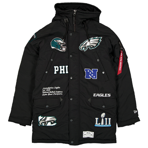  - New Era Eagles Alpha Parka - Black/White
