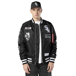 Men's - New Era White Sox Alpha Jacket - Black/White