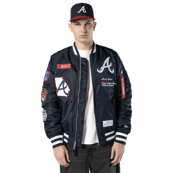 Men's - New Era Braves Alpha Jacket - Navy/White
