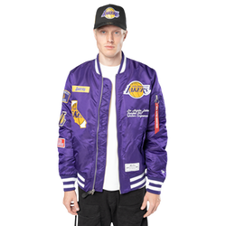 Men's - New Era Lakers Alpha Jacket - Purple/White