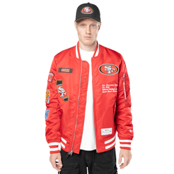Men's - New Era 49ers Alpha Jacket - Scarlet/White