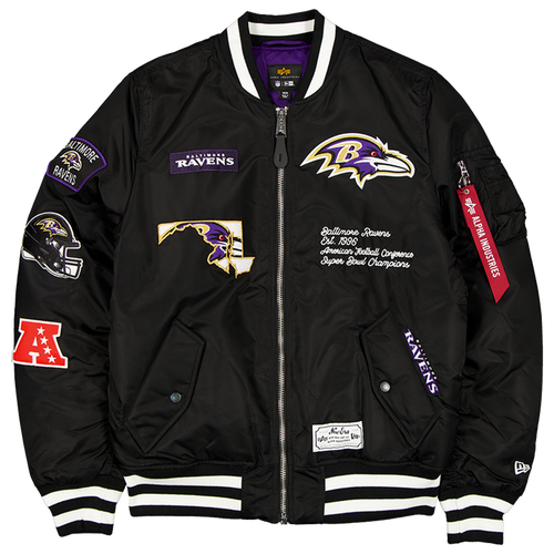 MENS - New Era Ravens Alpha Jacket - Purple/White