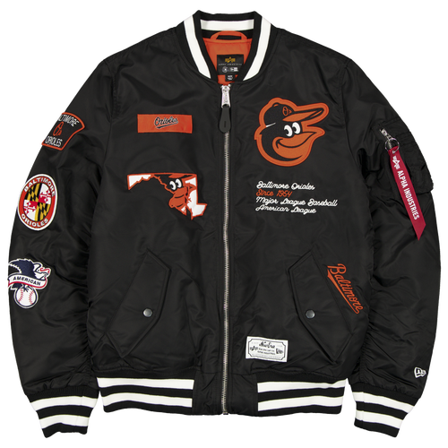 MENS - New Era Orioles Alpha Jacket - Orange/White