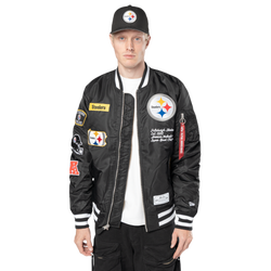 Men's - New Era Steelers Alpha Jacket - Black/White