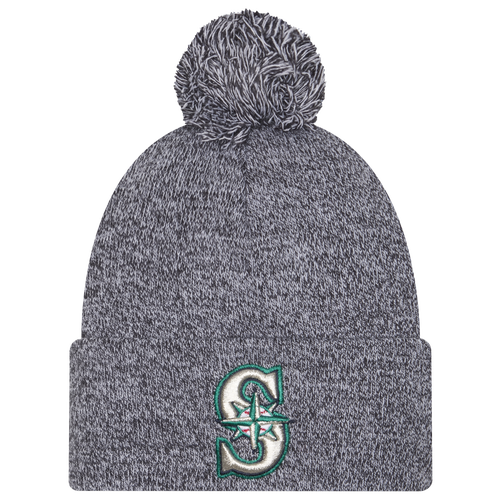 New Era Seattle Mariners  Mariners Marl Pom Knit In Gray