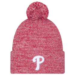 Adult - New Era Phillies Marl Pom Knit - Red