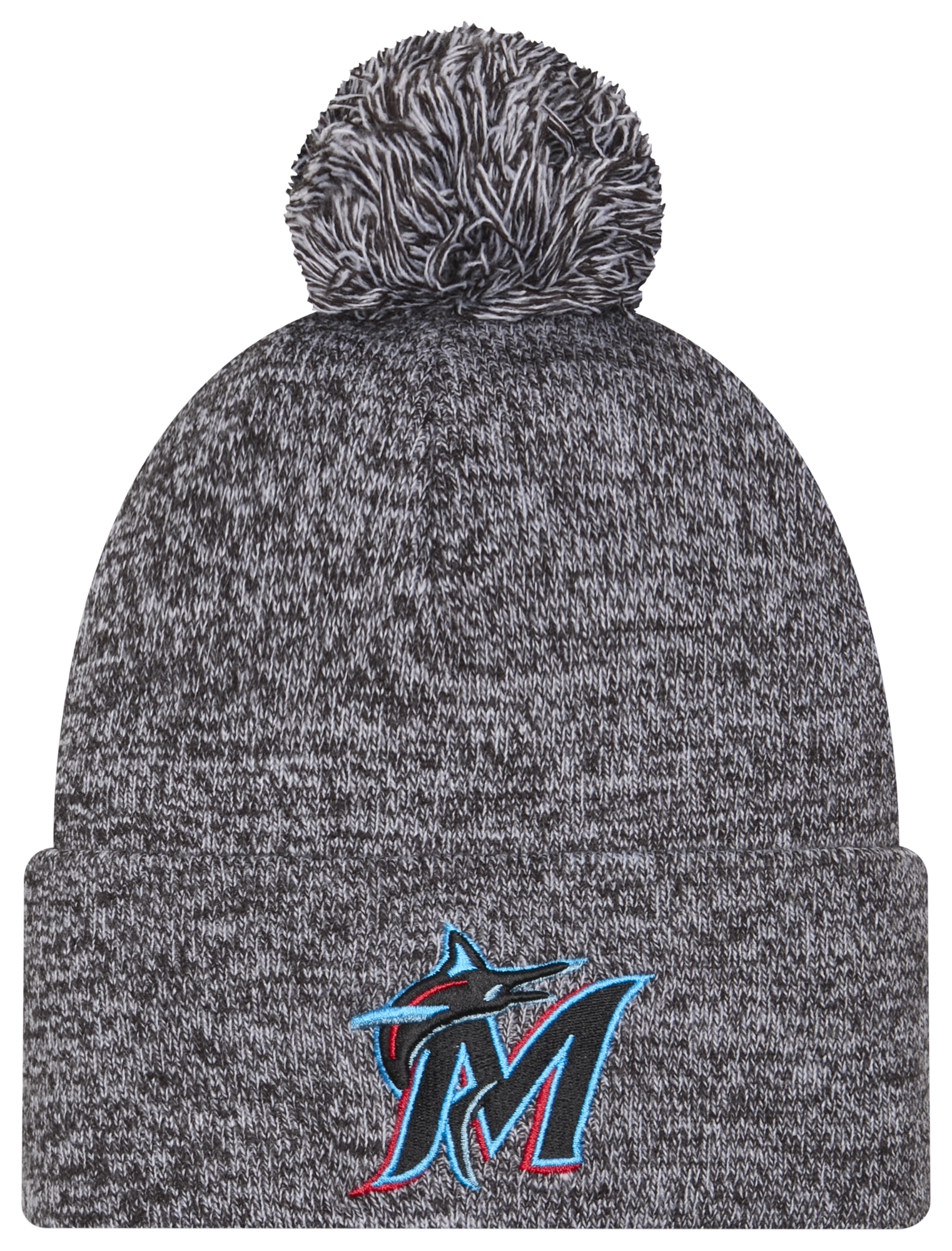New Era Marlins Marl Pom Knit - Adult