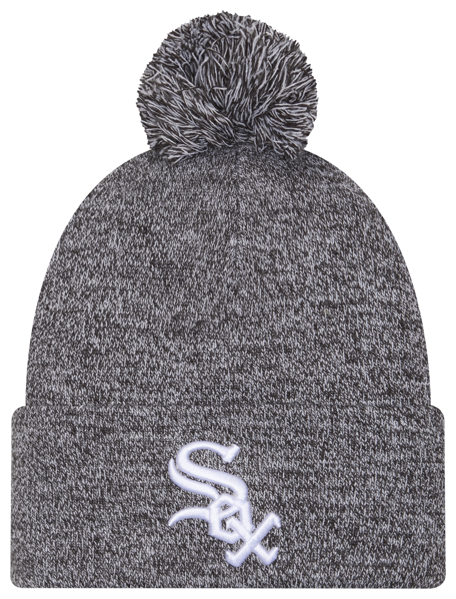 New Era White Sox Marl Pom Knit - Adult