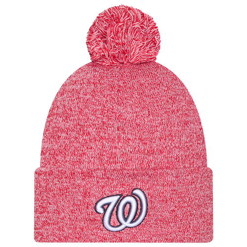 New Era Womens Washington Nationals Nationals Marl Pom Knit - Adult - Red