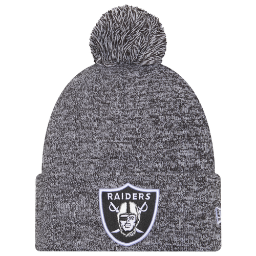 New Era Oakland Raiders  Raiders Marl Pom Knit In Gray