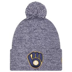 Adult - New Era Brewers Marl Pom Knit - Navy