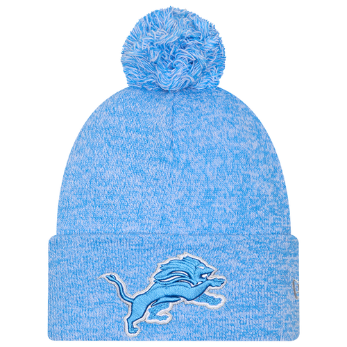 New Era Detroit Lions  Lions Marl Pom Knit In Blue