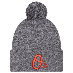 Adult - New Era Orioles Marl Pom Knit - Black