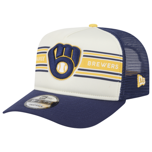 MENS - New Era Brewers 9FIFTY A-Frame Banner Cap - Tan/Multi