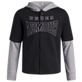 Under Armour Icon Fleece Button-Down Hoodie - Under Armour Mod Gray/Black
