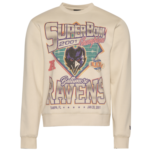 MENS - New Era Ravens 3066 Crew - Cream/Multi