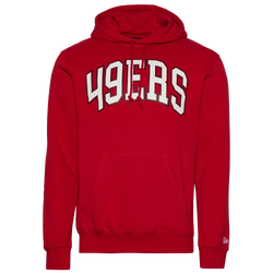 Men's - New Era 49ers 3079 Pullover Hoodie - Red/Multi