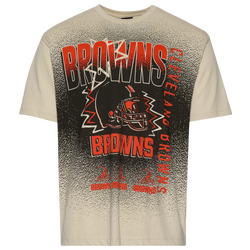 Men's - New Era Browns 3063 OVS T-Shirt - Multi/Cream