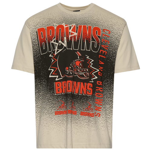 MENS - New Era Browns 3063 OVS T-Shirt - Multi/Cream
