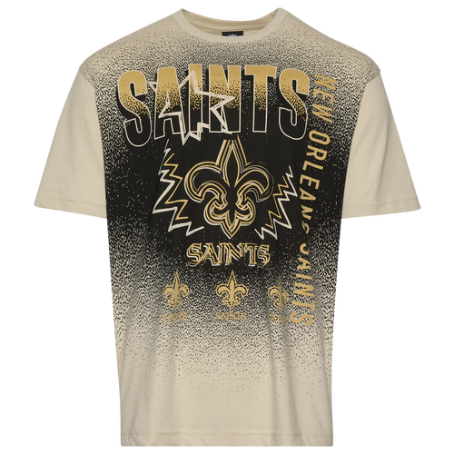  - New Era Saints 3063 OVS T-Shirt - Multi/Cream