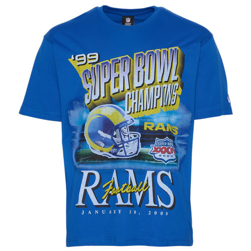 New Era Mens  Rams 3064 Ovs T Shirt In Blue