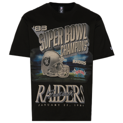 Men's - New Era Raiders 3064 OVS T Shirt - Black/Multi