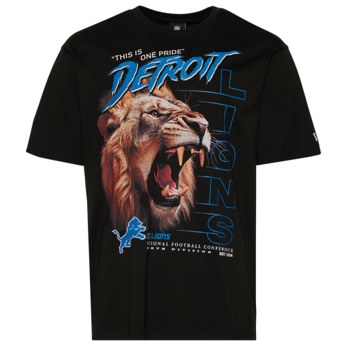  - New Era Lions 3065 OVS T Shirt - Black/Multi