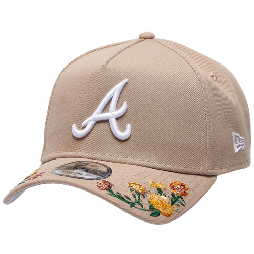 New Era Atlanta Braves  Braves 9forty A-frame Floral Cap In Brown