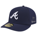 New Era Braves Gortex 59Fifty Fitted Cap - New Era Navy/White