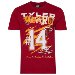 Men's - New Era Heat Tyler Herro Oversize T-Shirt - Scarlet/Multi