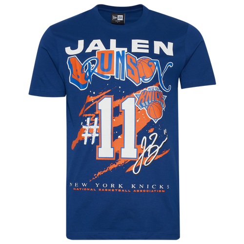  - New Era Knicks Jalen Brunson Oversize T-Shirt - Light Royal/Multi