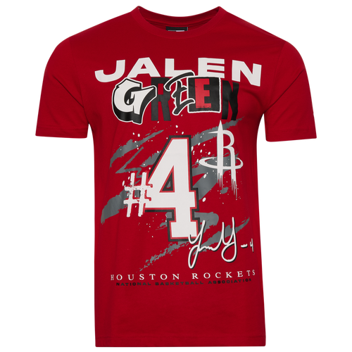 MENS - New Era Rockets Jalen Green Oversize T-Shirt - Scarlet/Multi