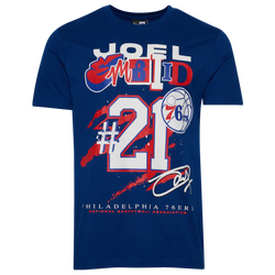 Men's - New Era 76ers Joel Embiid Oversize T-Shirt - Light Royal/Multi
