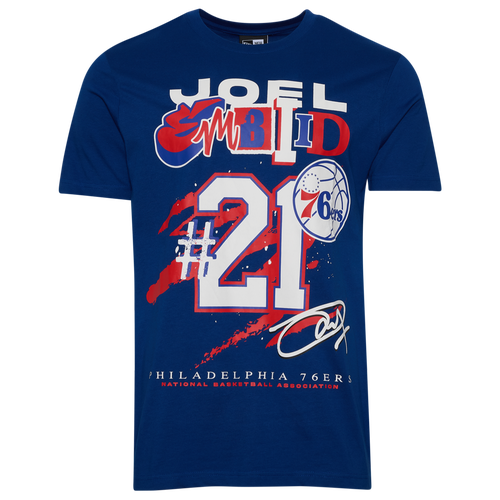  - New Era 76ers Joel Embiid Oversize T-Shirt - Light Royal/Multi