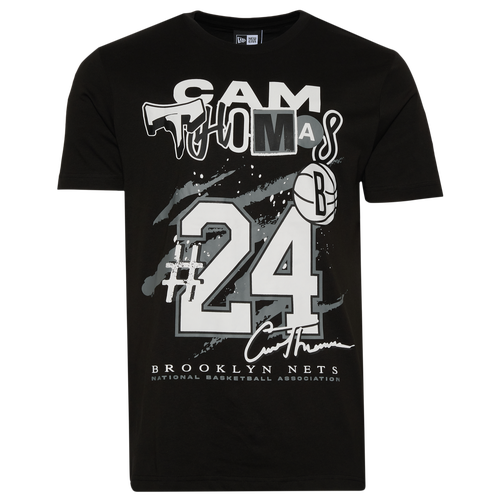 MENS - New Era Nets Cam Thomas Oversize T-Shirt - Black/Multi
