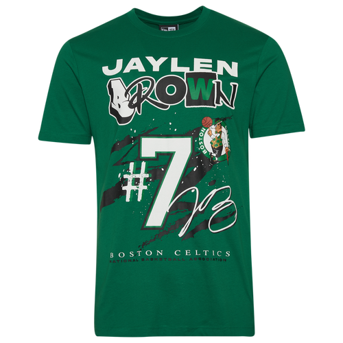  - New Era Celtics Jalen Brown Overzie Tshirt - Kelly Green/Multi