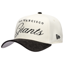 Adult - New Era Giants 2 Tone Velvet Script Cap - White/Black