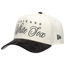 Adult - New Era White Sox 2 Tone Velvet Script Cap - White/Black