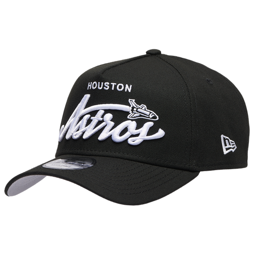 New Era Womens Houston Astros Astros 940 A Frame Local Play Cap - Adult - Black / Black