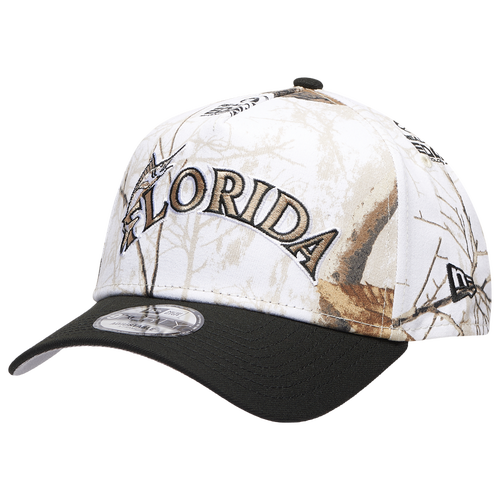 New Era Womens Miami Marlins Marlins 9FORTY A-Frame Snow Realtree Cap - Adult - Multi / Black