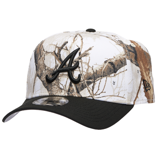 New Era Womens Atlanta Braves Braves 9FORTY A-Frame Snow Realtree Cap - Adult - Black / Multi