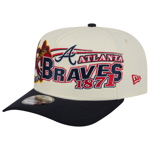 New Era Womens Atlanta Braves Braves 9FIFTY A-Frame Classic Cap - Adult - White / Navy