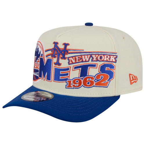 New Era Womens New York Mets Mets 9FIFTY A-Frame Classic Cap - Adult - White / Blue